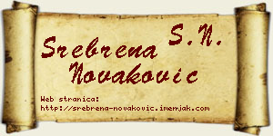 Srebrena Novaković vizit kartica